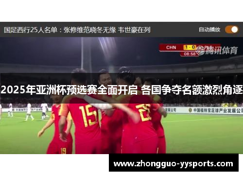 2025年亚洲杯预选赛全面开启 各国争夺名额激烈角逐 2025年亚洲杯预选赛全面开启 各国争夺名额激烈角逐